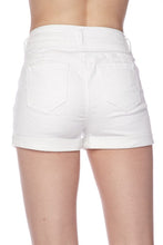 Load image into Gallery viewer, TESS HIGH WAISTED WHITE DENIM SHORTS